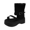 Fashion Retro Thick Soled High Top Cool Boots for Women in the Summer of 2025, New Fashionable Outerwear, Open Toed High-heeled Sandals