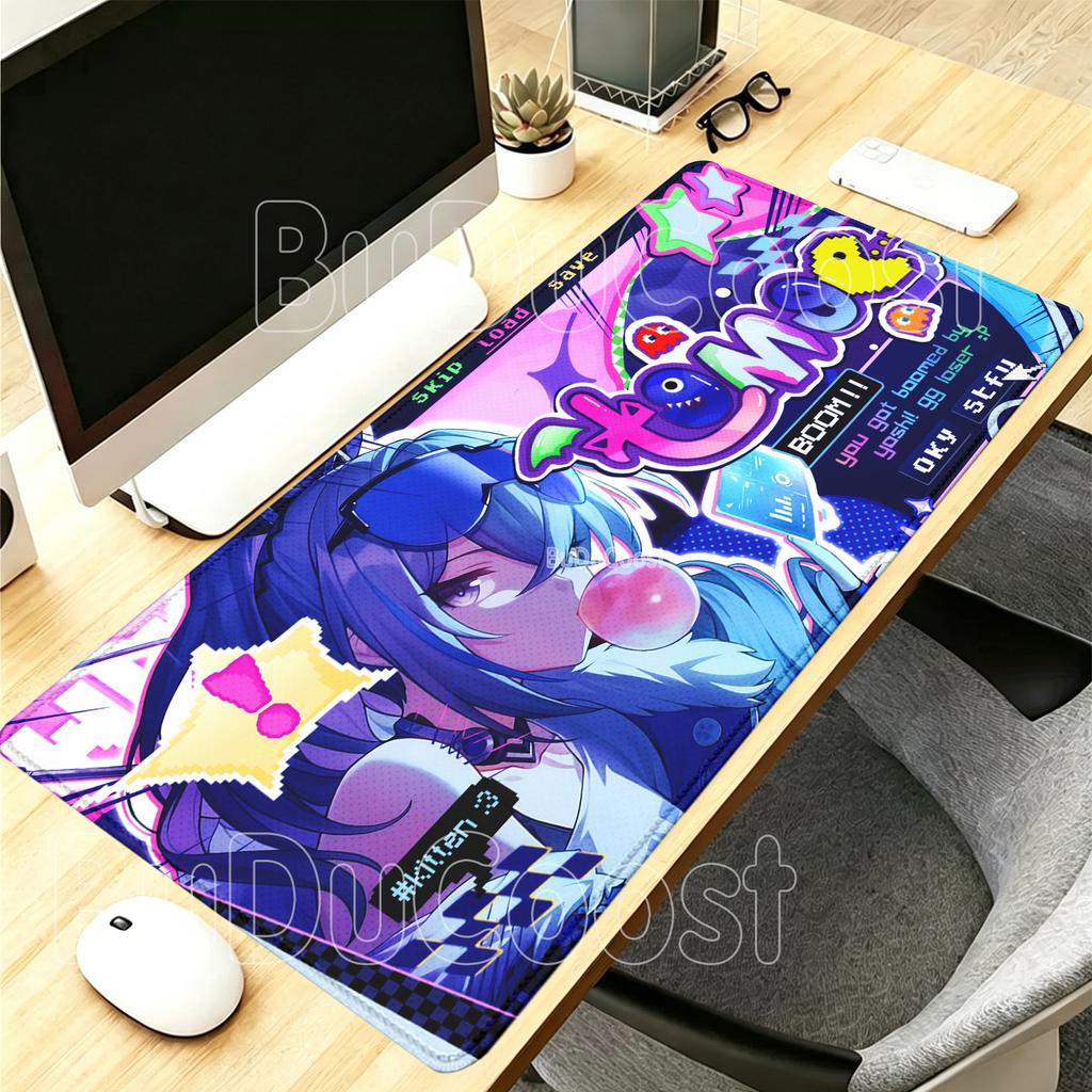 Larger Silver Wolf LV.999 Mousepad HSR Honkai Star Rail PC Gaming Keyboard Anime Girl Kawaii Mouse Pad HD Printing XXL Desk Mat