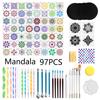 Kit di Strumenti per Dotting Mandala Set Completo per Dot Art con Stencil Pennelli & Strumenti per Artigianato Fai da Te Nail Art per Principianti e Avanzati