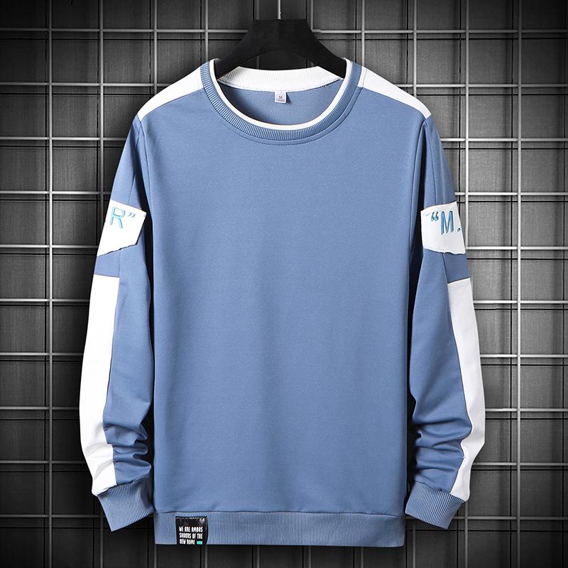 Men's Long Sleeve T-shirt Spring and Autumn New Hoodie Korean Version of The Trend Ins Bottom Shirt Young Students On Clothes