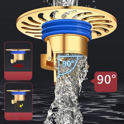 Self Closing Odor Resistant Floor Drain Core Backflow Preventer Copper Household