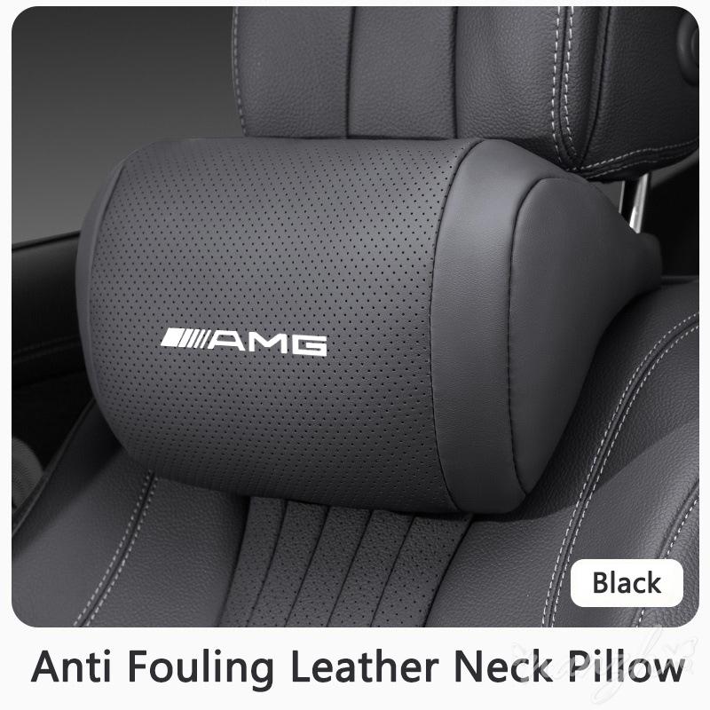 HXA1 New Luxury Nappa Car Headrest For Mercedes Benz AMG GLC W203 W220 W205 W211 W212 W201 W210 Ultra Soft Ergo-Designed Neck Support