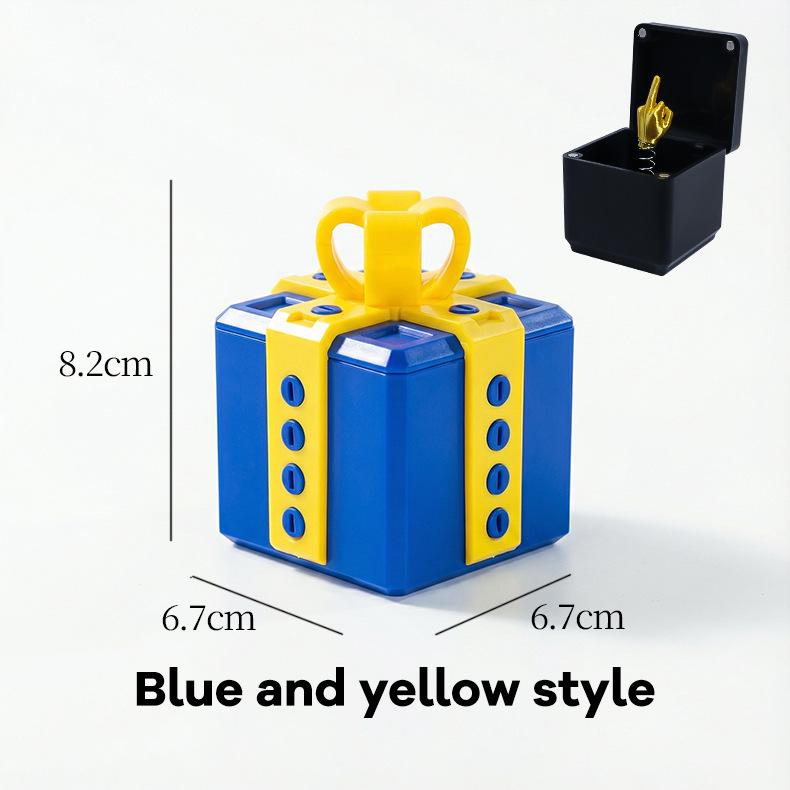 Out of the Box Pop-up Middle Finger Gift Box Creative Desk Home Decor Gifts Middle Finger Novelty Christmas Funny Prank Gift