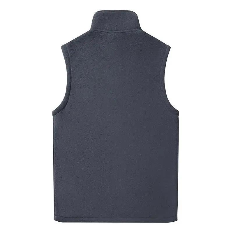 Winter Men's Fleece Vests Casual Warm Sleeveless Jackets Fashion Thermal Vest Windbreaker Zipper Plus Size 5XL Loose Waistcoat