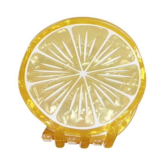 Fruit Shape Hair Claw Clip, Orange Lemon Lime Hair Clip, Non Slip Strong Hold Round Hair Clamp, Hair Accessories for Women D