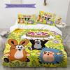 Krtecek Pattern Bedding,Quilt Set Quilt Cover Pillowcase Home Birthday Gift (1 * Duvet Cover + 2 * Pillowcase, Without Core)