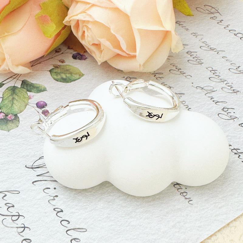 Retro Chic Electroplated Metal Letter Stud Earrings - Versatile Fashion Accessory