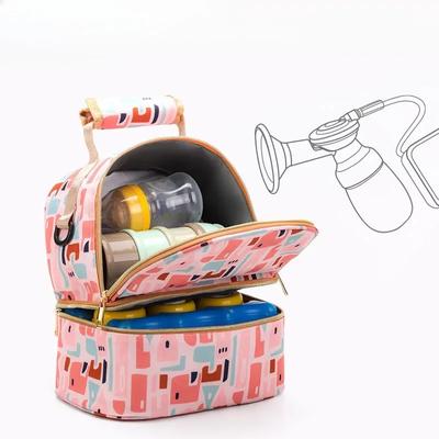 Milk Pouch Milk Storage Backpack Bento Pouch Double-layer Breast Milk Backpack Milk Bottle Fresh-keeping CInsulation Pouch
