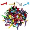200Pcs Mini Metal Brads Multicolor Durable Paper Fasteners for DIY Project Scrapbooking Office School Paper Crafts Supplies