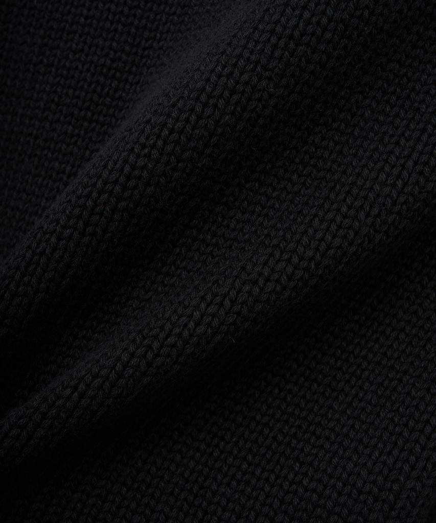 NOIRER Low Gauge Heavy Crop Knit (Black)