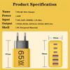 65W Multi Ports USB Type C Charger Fast Charging Phone Wall Adapter For iPhone Samsung Xiaomi EU/US/UK Plug Quick Charge Charger