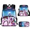 Hunters Demon Kpop Child School Backpack Set Breathable Fabric Primary Students