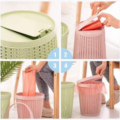 Ramidos Home Creative Living Room Bedroom Trash Can Debris Storage Hollow Trash Can