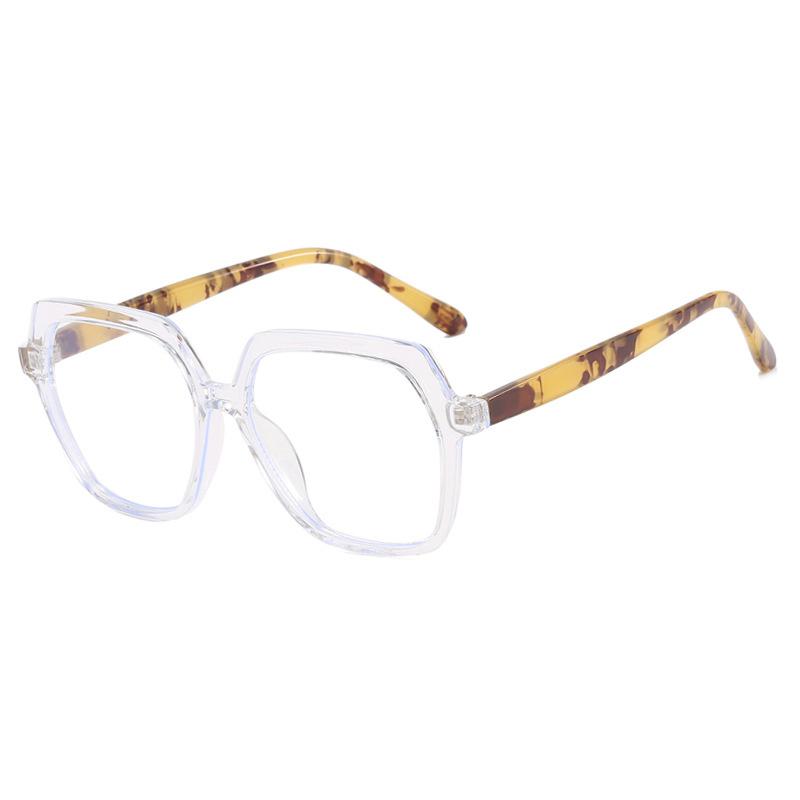 Eye Glasses Frame Fashion Casual Plain Glasses Anti Blue Light Retro Square Eyeglasses Without Degrees Colorful Frame Eyewear