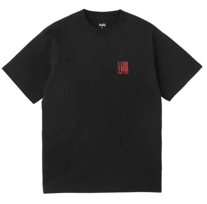 X-girl Vertical Logo Short Sleeve Tee, Size XL, 105252011008, Black