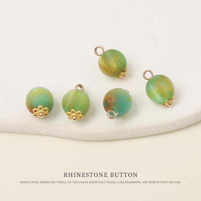 5pcs Flower Tray Gradually Change Color Buttons Chinese Style Tang Style Cheongsam Hanfu Button Shirt Cardigan Sweater Round Bead Buttons