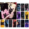 Phone Case For Samsung Galaxy S25 S24 S23 S22 S21 Ultra S24 S23 S22 S21 S25 Plus S24 S25 FE Black Cats