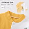 Body de Algodón Peinado para Bebé Manga Larga Mono Infantil Pelele de Animal Unisex Ropa Interior Térmica Cierre con Corchetes Suave Onesie para Recién Nacido Invierno Conjunto Cálido