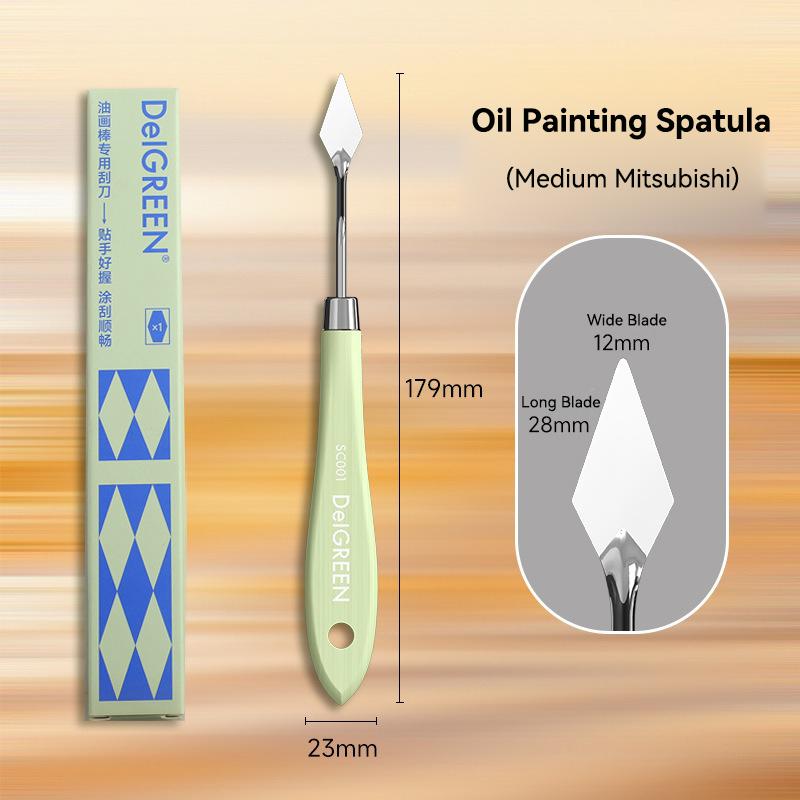 

1Pc Art Oil Painting Scraper Stainless Steel Spatula Palette Knife Wooden Handle Palette Knife Set for Gouache Oil Painting Tool