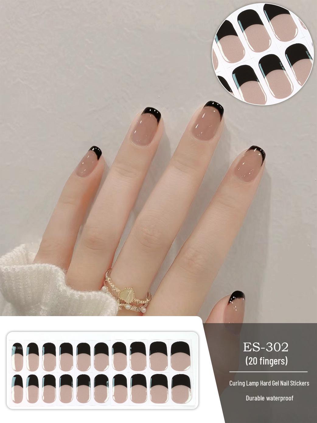 

ES302 20 пальцев Полуотвержденные УФ-гель наклейки для маникюра