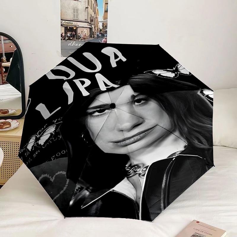 pop music Dua Lipa Umbrella 8-Frame for Travel, camping, Casual Lightweight Portable Umbrella, Essential for every family Holidays Birthday Gift
