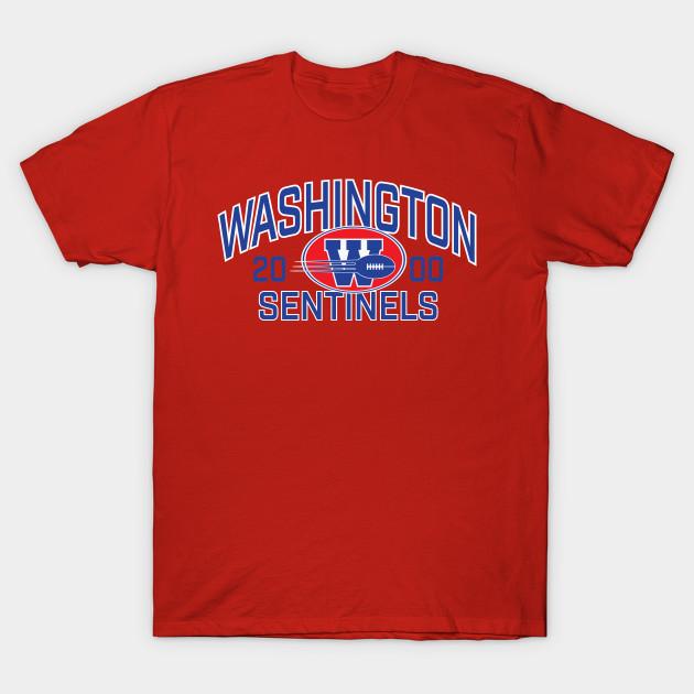 Men Black Print T-shirt Washington Sentinels No-Cut Transfer Paper Print Cotton Tshirt 4XL красный