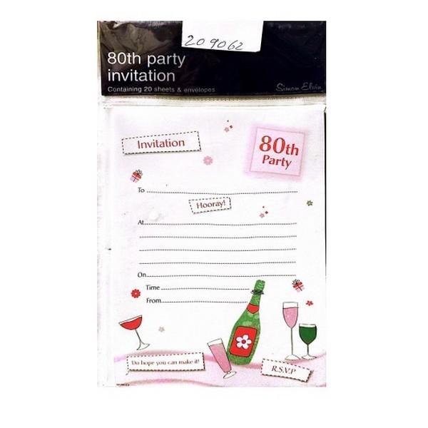 Simon Elvin Sticla de șampanie a 80-a invitații (Pachet de 20)