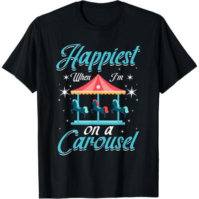 Carousel Horse Tornado Carnival Ride Amusement Park T-Shirt(3)