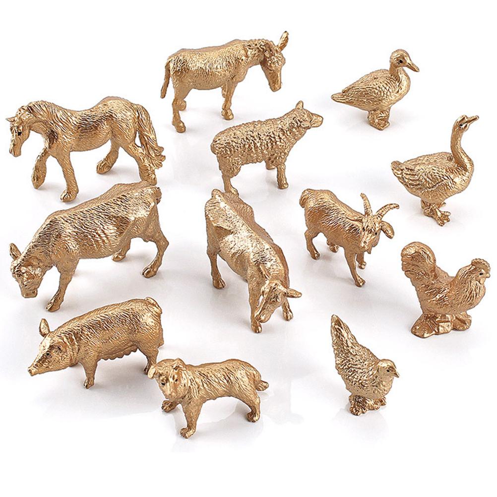 Mini Waldtierfiguren Spielzeug Wasserdicht Bauernhoftier Modell Puppen Set Feuchtigkeitsbeständig Simulation