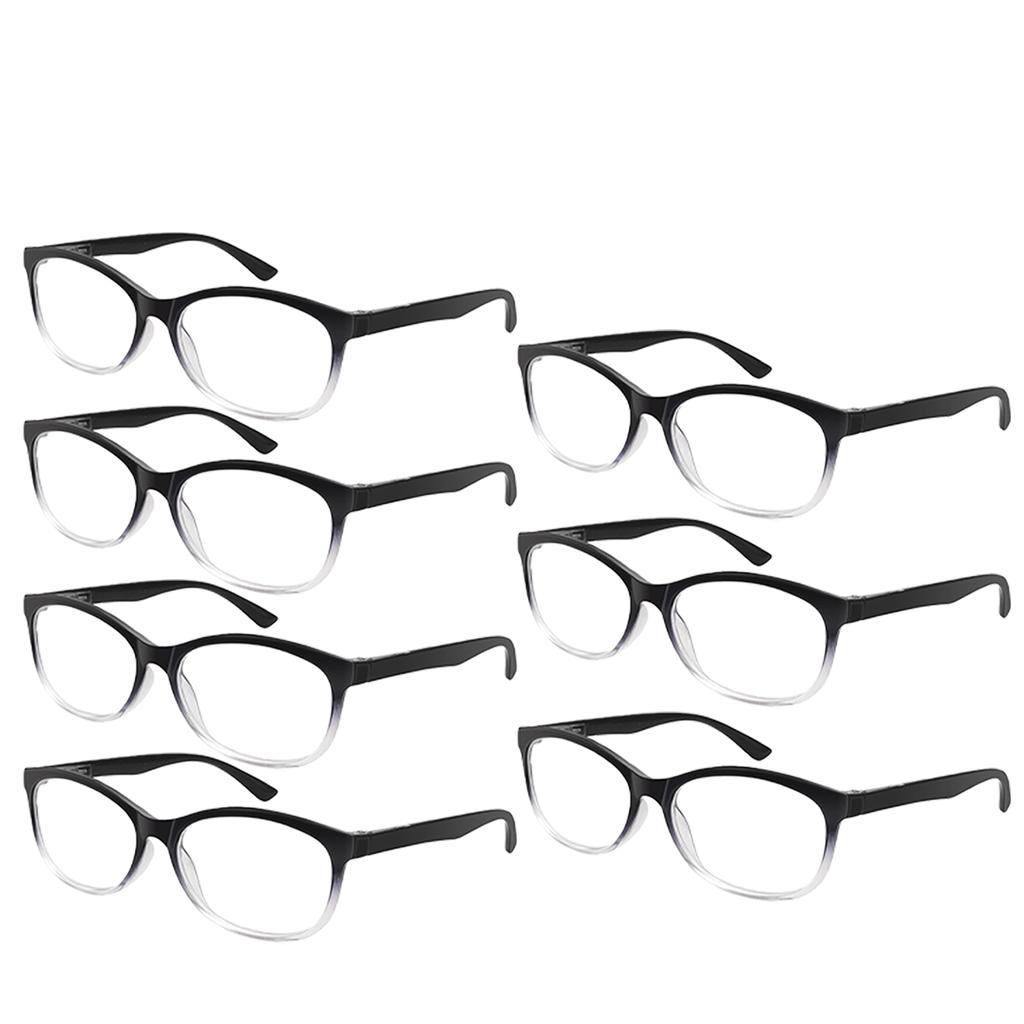 7PCS Auto-focus Reading Glasses with Black Gradient Frames Unisex Design Ideal for Computer Use – the Perfect Gift Choice