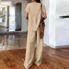 Fashionable And Sexy Women's Spring And Summer Retro Elastic Waist Strap Linen Suit Women's Fashion Color Casual Two-piece Set
