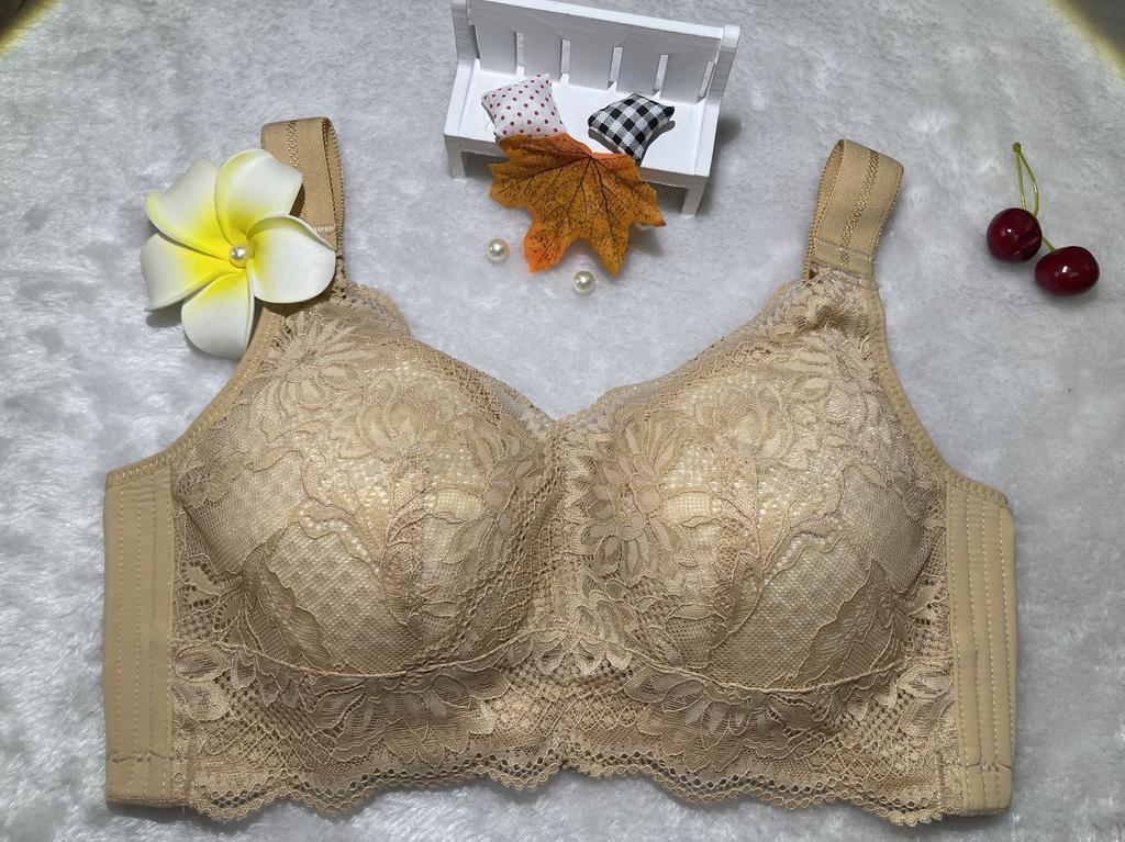 No steel rim, large chest, small lace adjustment underwear,  thin styles gather, anti-sagging upper support, large size bra cover