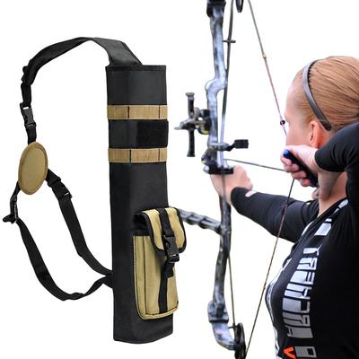 Archery Quiver with Molle System Pocket Back Arrow Quiver Multi-Function Lightweight Arrow Holder for Bow Target Practicing
