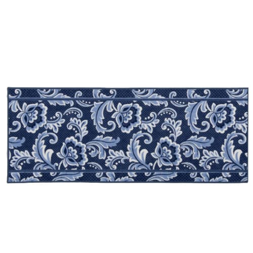 LANCETTI Pizzo Kitchen Mat, Approximately 60 x 150 cm, Blue, Lancetti Senko 34336