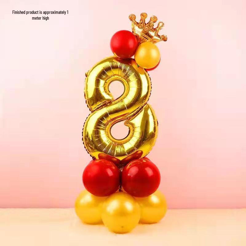 Złote Balony z Cyframi na Urodziny i Imprezy