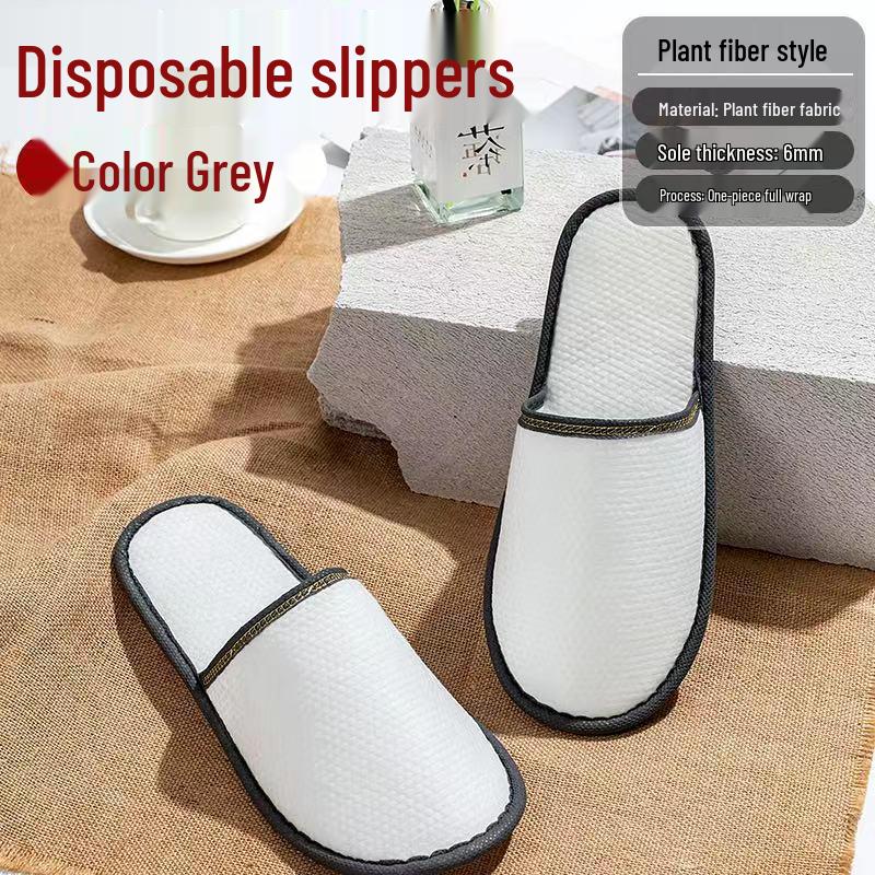 Customizable Gold-Edge Disposable Slippers for Hotels & Travel