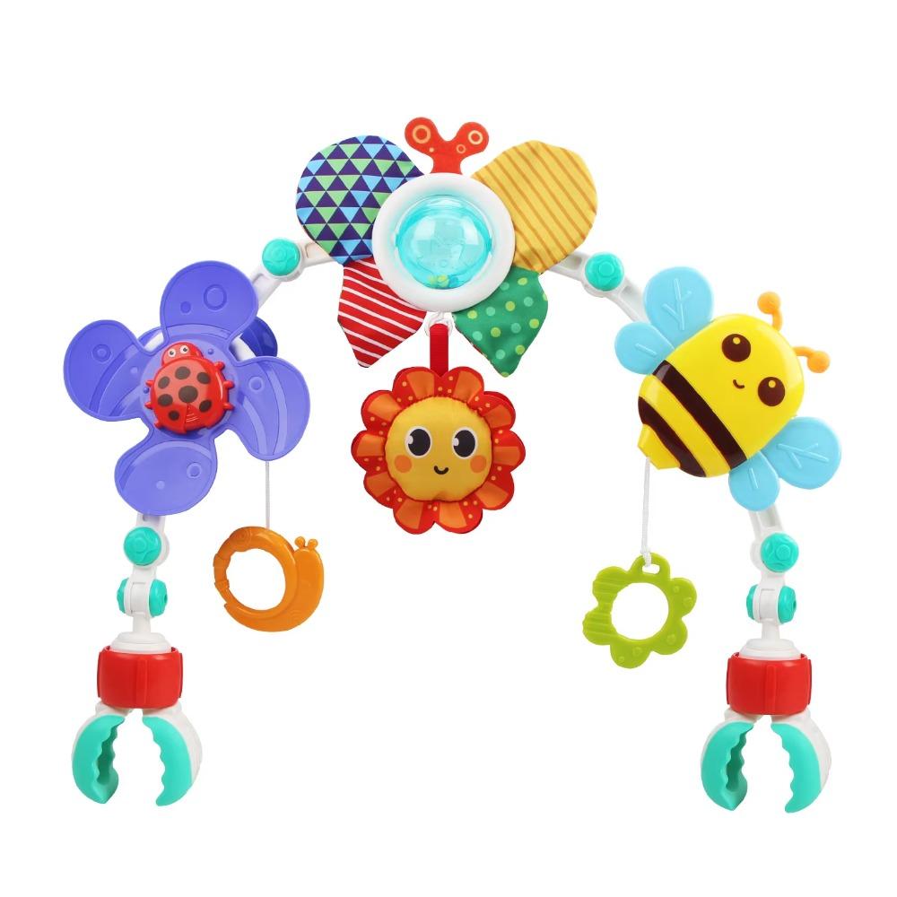 Crab&Shark Crib Hanging Bell Sunflower Infant Grab Exercise Baby Interactive Toys  Stroller