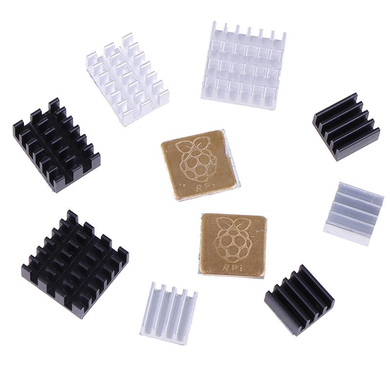 5Pcs For Raspberry Pi 2/3/4 3B+ 4B Aluminum Heatsink Radiator Cooler Kit