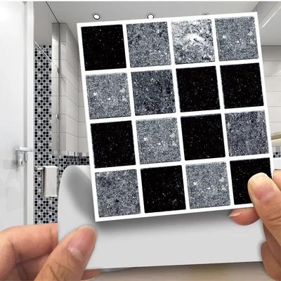 10PCS 10x10cm Self-adhesive Tile Stickers DIY Removable Mosaic Sticker PVC 3D Effect Wall Decal Kitchen Bathroom Decor