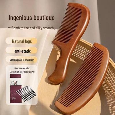 Golden Silk Sandalwood Wooden Comb