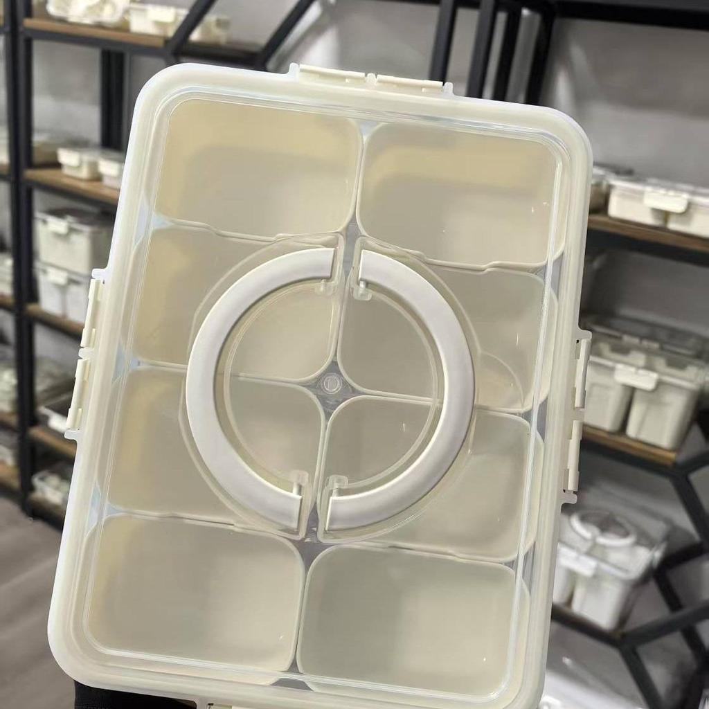 Multi-Grid Spice Storage Box: Airtight Food-Grade Containers for Star Anise, Sichuan Peppercorn, and More.