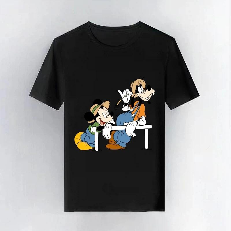 20226 Mickey Mouse Disney Club Activities Y2k Trendy Clothing Man Woman Casual Short Sleeves Sporty Tops Fashion Tshirt