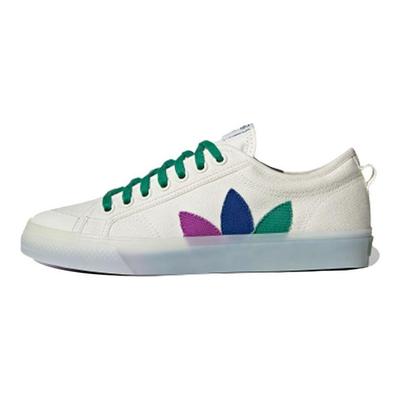 Originals Nizza Pride Slip Resistant Shock Absorbing Durable Low Top Skate Shoes Unisex Skate Shoes White Green Blue FX3795