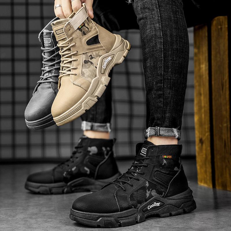 Nové Motocyklové a Kotníkové Boty Vodotěsné Boty Muži Kožené Boty Muži Ležérní Boty Bota Masculina Pánské Vysoké Módní Boty