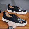 Men Loafers Shoes Summer  Man New Fashion Canvas Footwear Soft Flat Comfy Flock Suede Leather Men Casual Vulcanized Shoe2024
