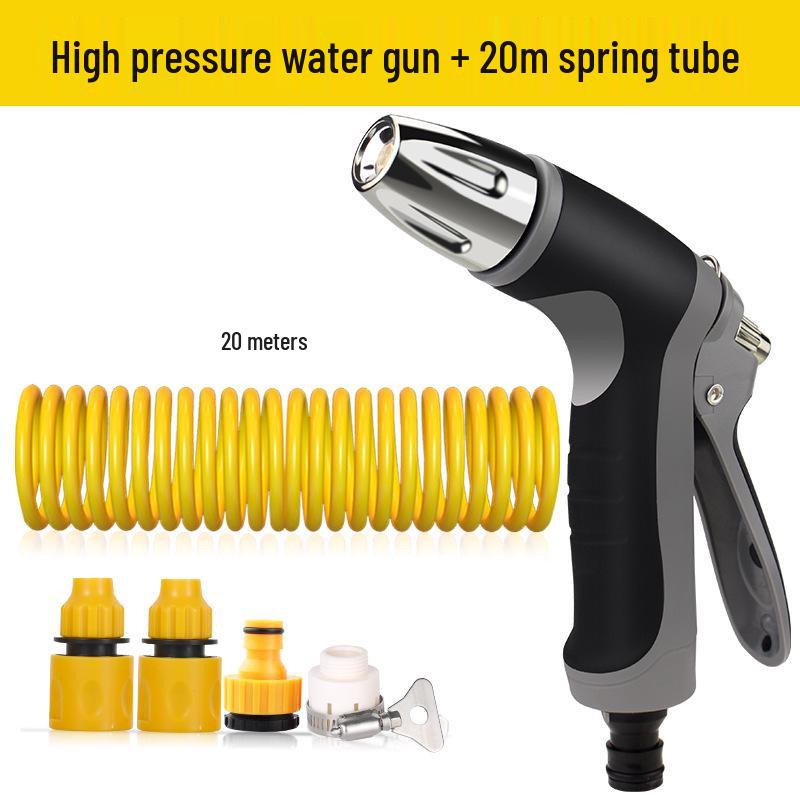 High-Pressure Car Wash Water Gun with Soft Hose and Spray Nozzle