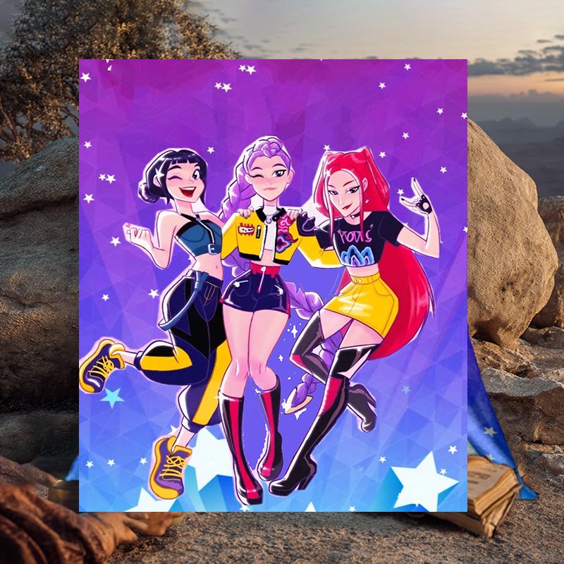 1PC Superhero kpop Friends Adventure Flannel Blanket Gift, Suitable for Both Men And Women, Soft Ideal for Beds And Sofa, Birthday Or Christmas Gift
