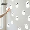 Night Light Room Wall Accents Halloween Glow-in-the-Dark Stickers, Cute Cartoon Pumpkin Ghost Decals, Waterproof Removable Atmosphere Decor
