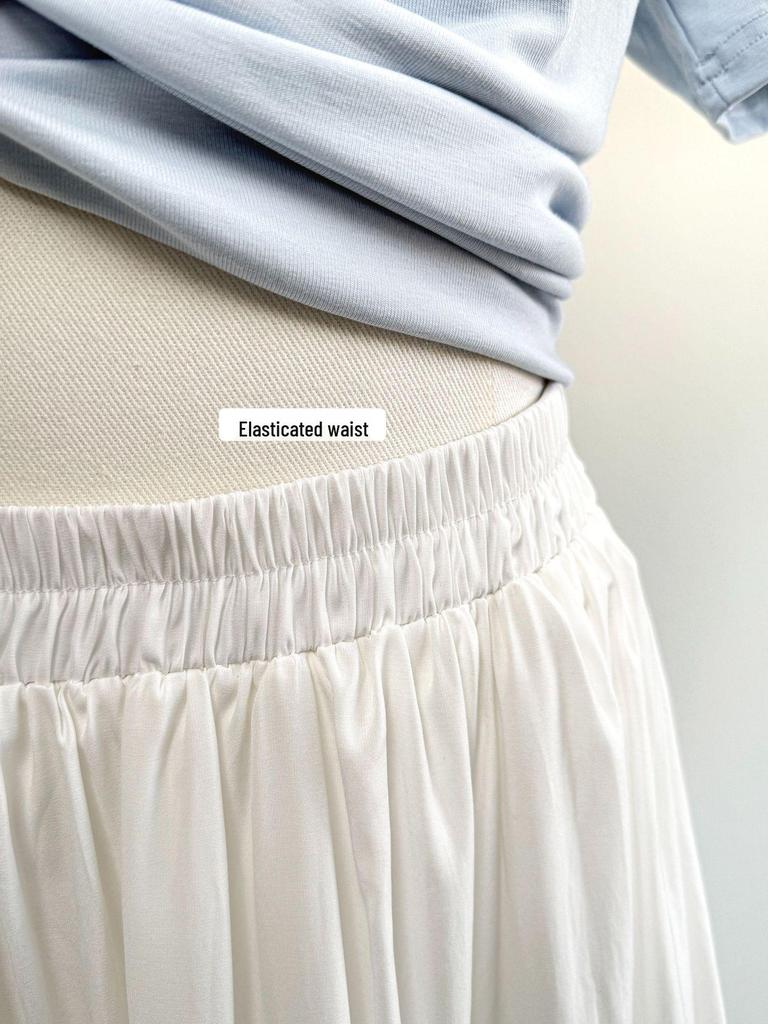 2026 Spring/Summer Patchwork Lace Fairy Midi Skirt with Embroidery and Draping A-line
