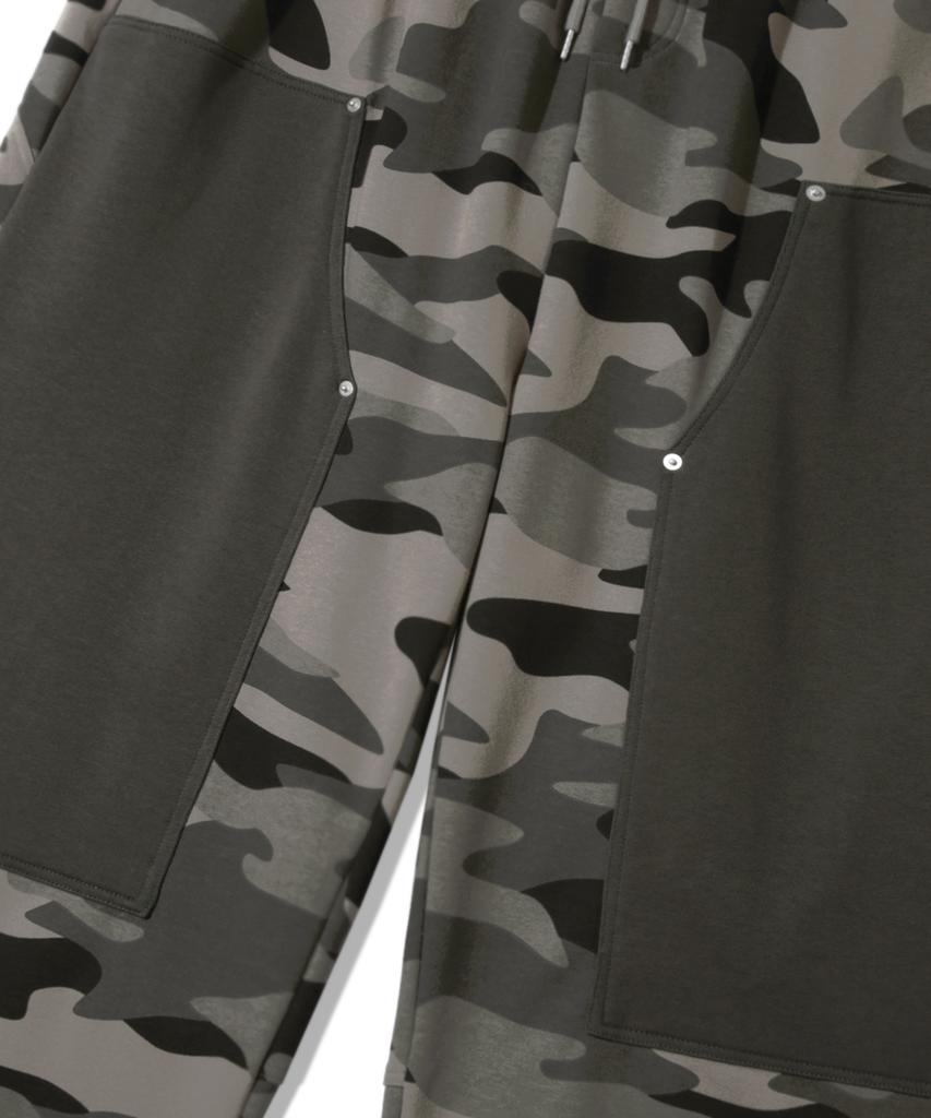 TRILLION Camo Carpenter Wide Sweatpants_Gray